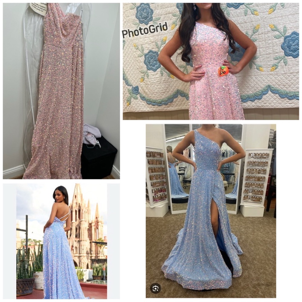 Blush Pink one shoulder Sherri Hill prom or pageant dress size 0 zero